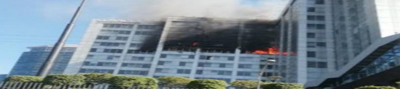 Se registra incendio en edificio de Conagua