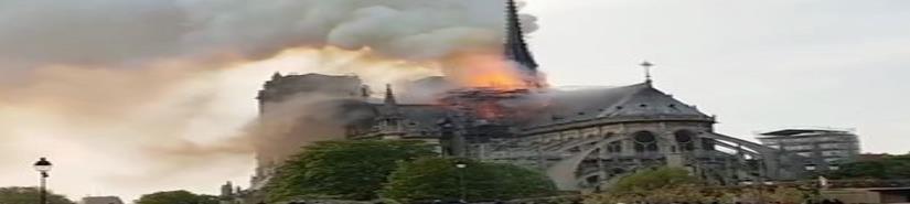 Reportan incendio en Catedral de Notre Dame de París