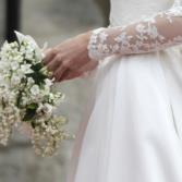 Los detalles del vestido de la novia