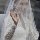 Los detalles del vestido de la novia