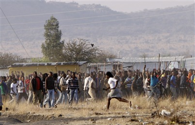 Violencia en Sudáfrica por minas