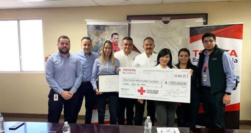 Entrega Toyota Motor Manufacturing de BC donativo a Cruz Roja Tijuana