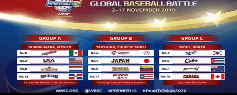 Presentan el Premier 12, eliminatoria del béisbol a Tokio 2020