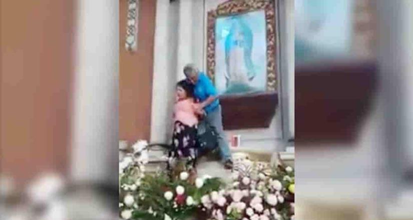 Detienen a mujer por golpear imagen de la Virgen de Guadalupe 