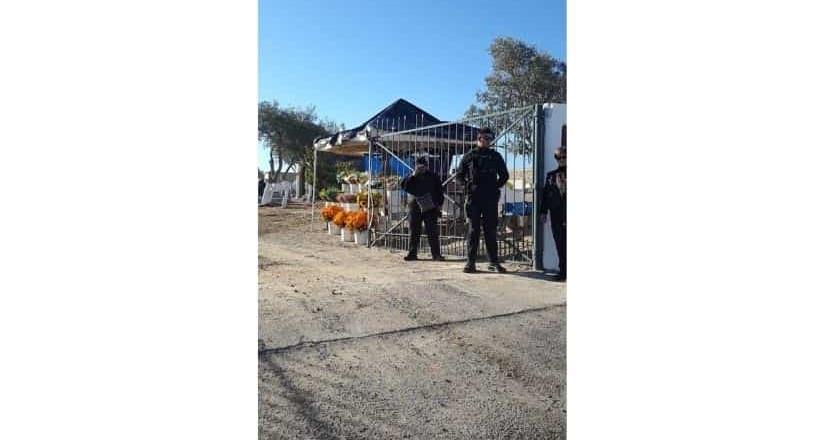 Operativo de seguridad implementa gobierno de Playas de Rosarito en panteones
