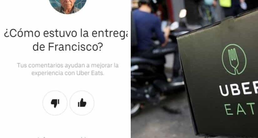 Francisco, el repartidor de UberEats que hace sus entregas a pie