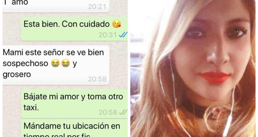 Laura Karen Espíndola Fabián tomó un taxi y desapareció