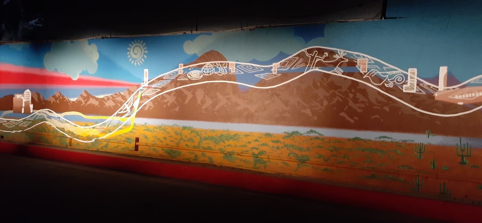 Revelan el mural Maija Awi: La Serpiente del Agua en las instalaciones de la CESPT