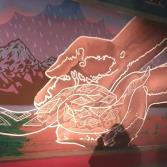 Revelan el mural Maija Awi: La Serpiente del Agua en las instalaciones de la CESPT