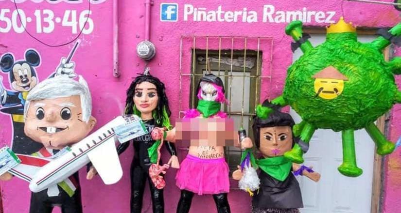 Se crean piñatas feministas