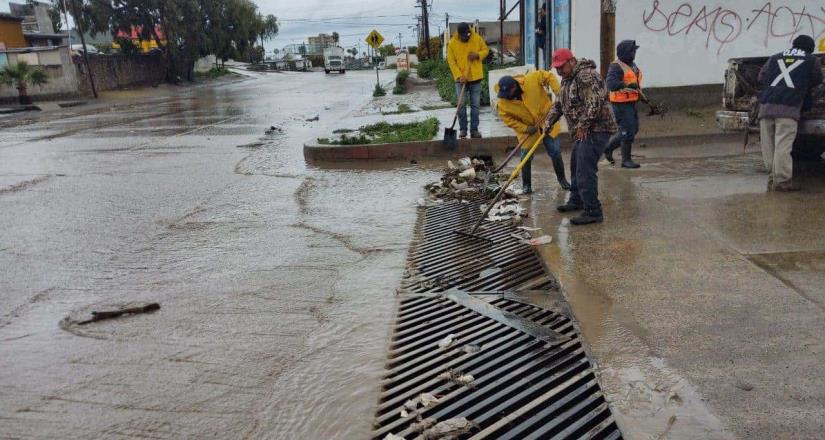 Realiza Gobierno de Playas de Rosarito jornada de limpieza continua tras las lluvias