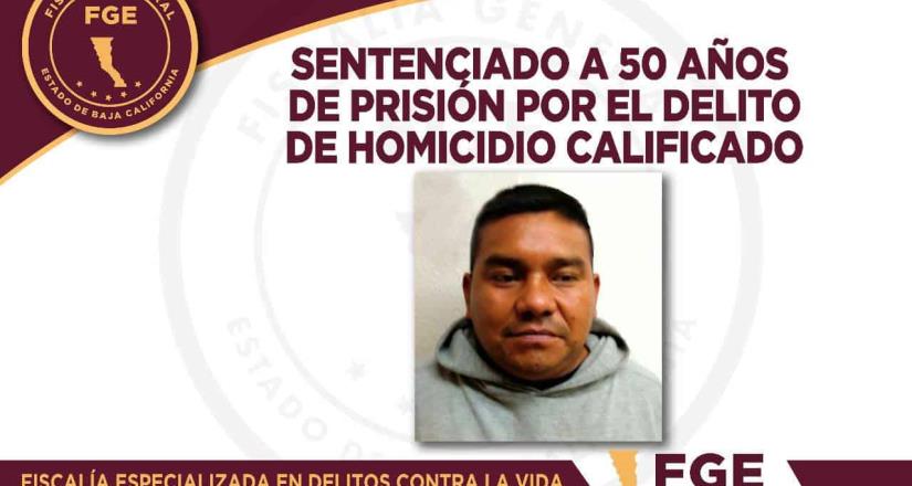 Logran sentencia de 50 años en prisión por homicidio