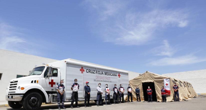 Instaló Cruz Roja hospital móvil afuera del Hospital General