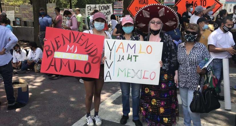 Hacen fiesta mexicana por visita de AMLO a Casa Blanca
