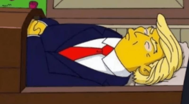 27 de agosto, Los Simpson predijeron que iba a morir Donald Trump