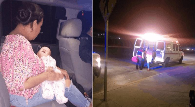 Agentes auxiliaron a un bebé que dejó de respirar mientras era amamantado