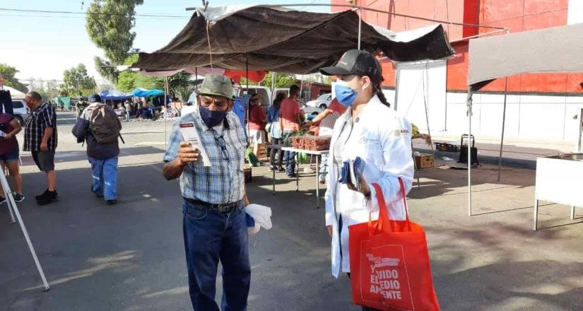 Secretaría de Salud realizó Jornada de entraga de Cobre-bocas en estación Coahuila