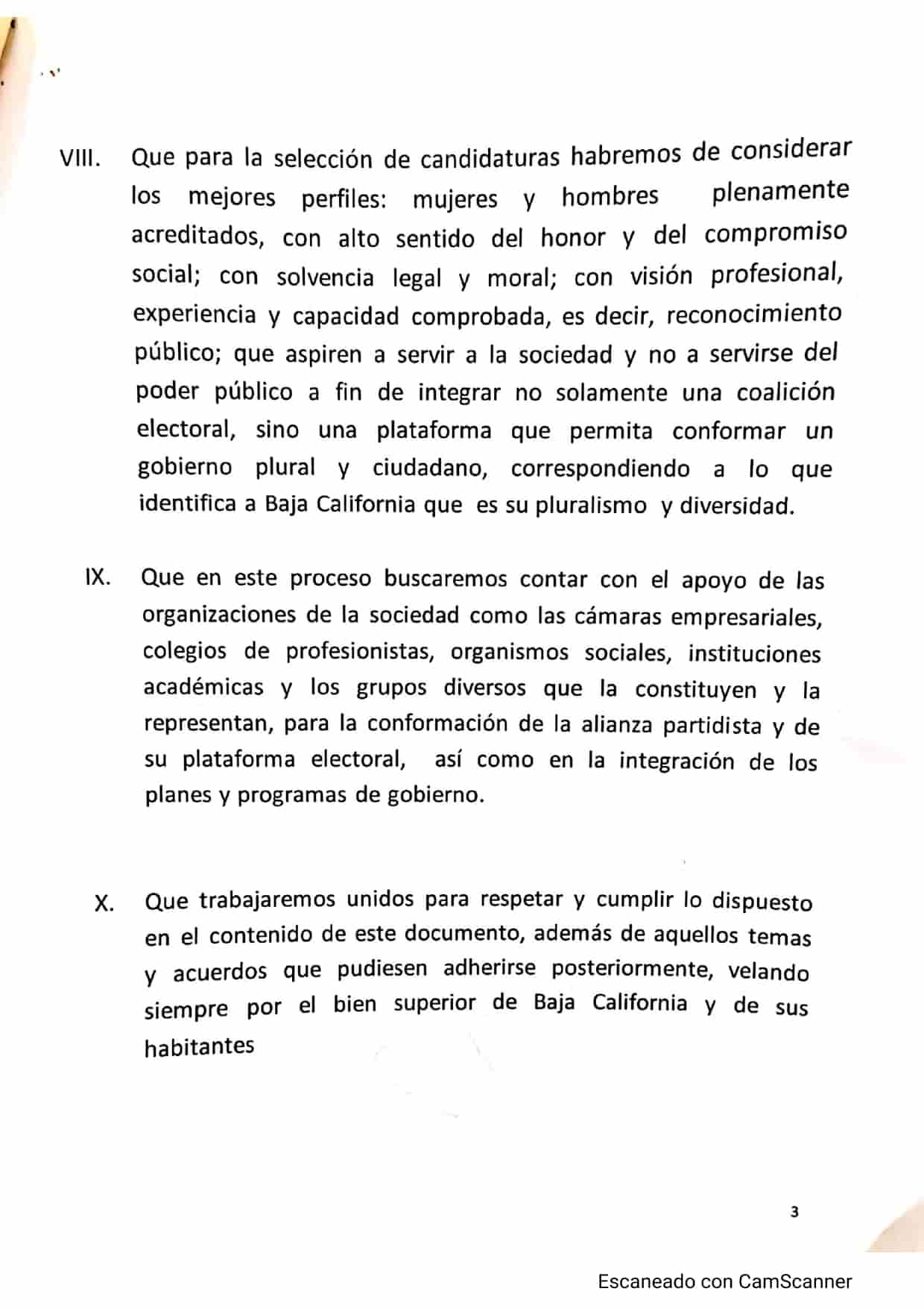 Firman Carta De Intención Alianza Opositora Pan Pri Prd Y Encuentro Social De Bc 2142