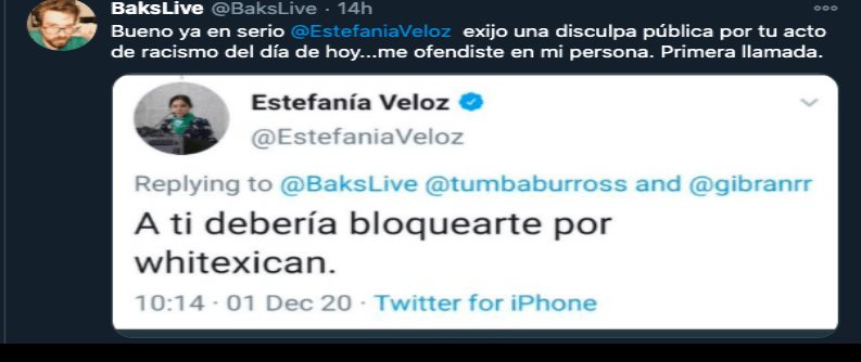 Pelea en Twitter acusa a Estefania Veloz de Racismo inverso