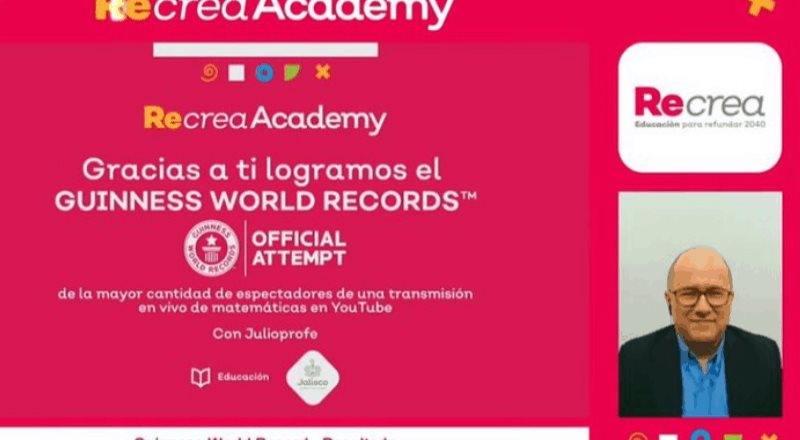 El Youtuber matemático Julioprofe rompe récord Guinness de mayor audiencia en clases virtuales