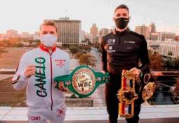 Presentan cinturón maya para pelea de Canelo vs. Jacobs