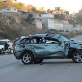 Se registra fuerte accidente automovilístico donde se involucraron 4 vehículos