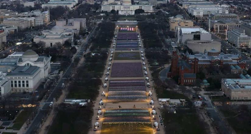 Casi 200 mil banderas para representar a los ciudadanos en la investidura de Biden