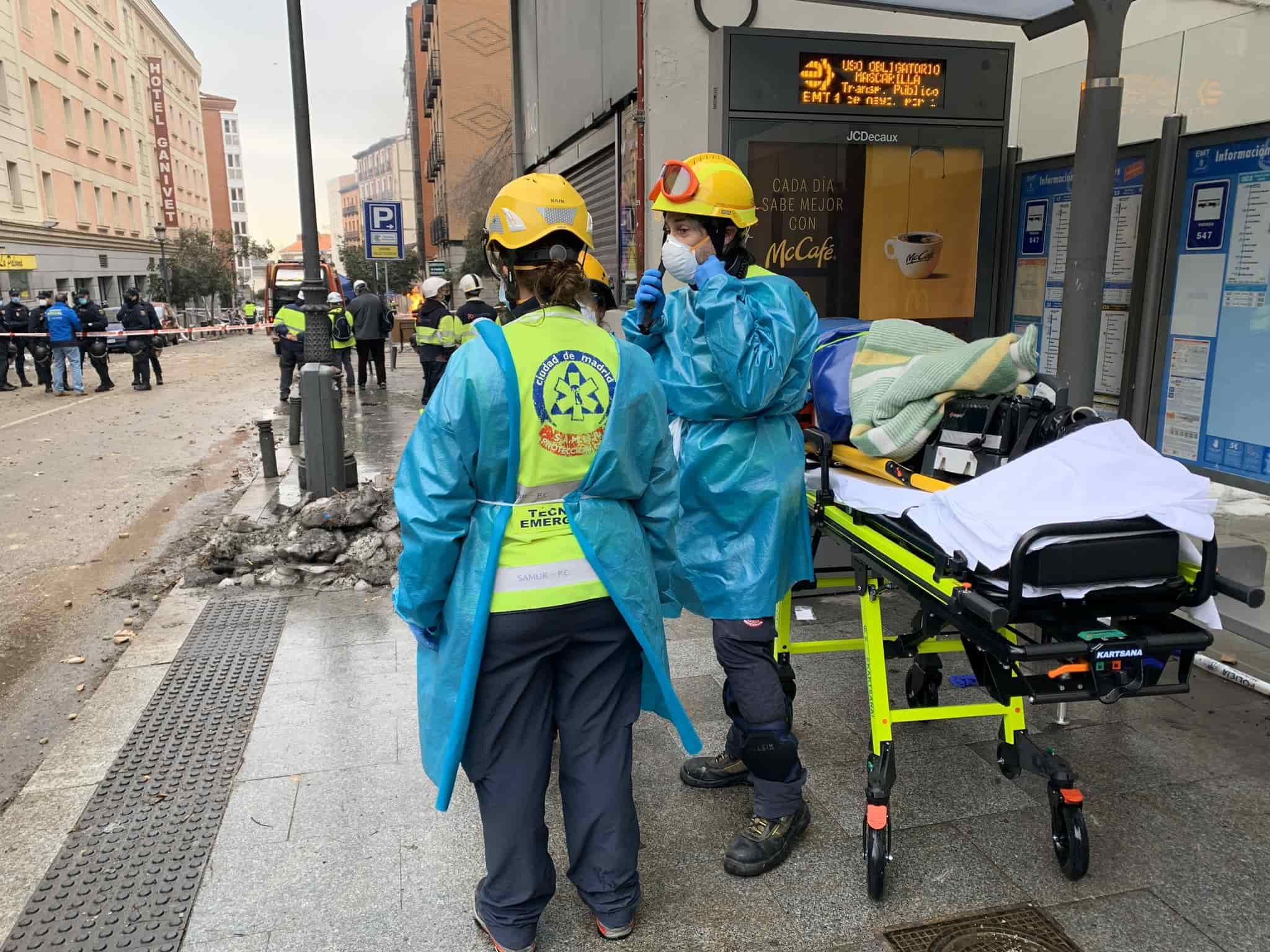 Fuerte explosión en Madrid, al menos tres fallecidos, 1 desaparecida y más de 11 heridos
