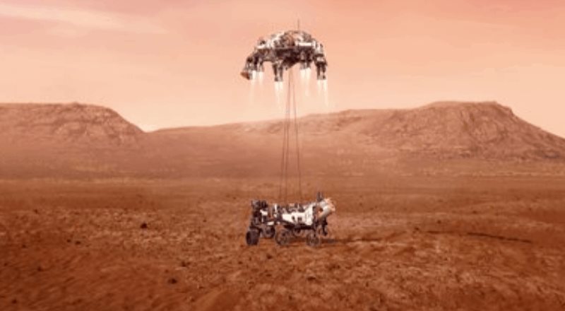 El Rover Perseveranse de la NASA aterrizó en Marte