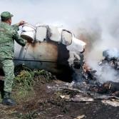 Se desploma aeronave LearJet 45 de la Fuerza Aérea Mexicana en Veracruz