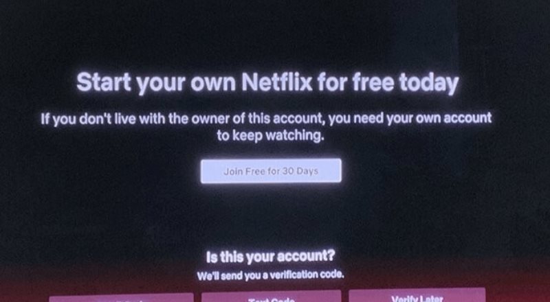 Netflix lanza en EE.UU. prueba para evitar el uso de cuentas compartidas