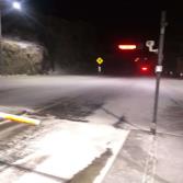 Cerradas carreteras en la Rumorosa por nevada que causó cristalización en carpeta de rodamiento