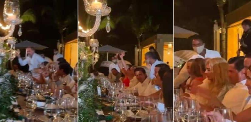 Enrique Peña Nieto reaparece en boda en República Dominicana.
