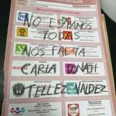 Desaparecidos y feminicidios: Electores marcan sus boletas con consignas en protesta