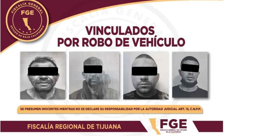 Permanecerán en prisión preventiva cuatro sujetos vinculados por robo de vehículos