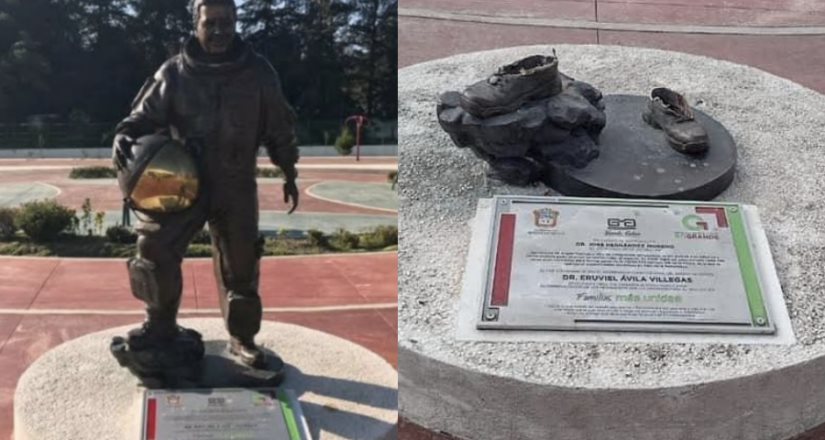 Roban estatua en honor al astronauta mexicano José Hernández