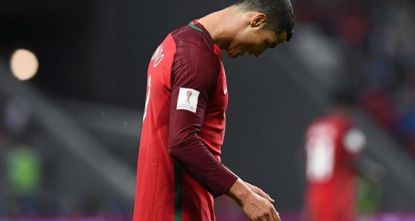 Cristiano Ronaldo lamenta la eliminación de Portugal con Courtois