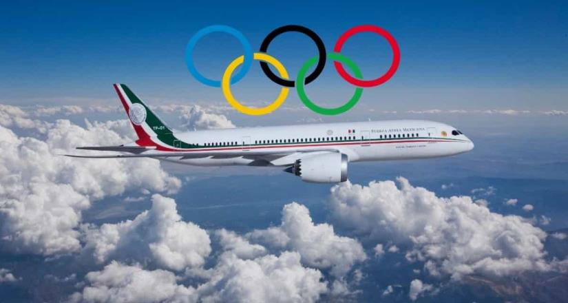 Lleva equipo deportivo a Tokio el avión presidencial