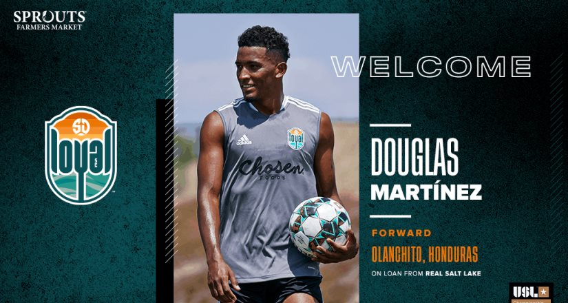 SD Loyal Fichó a Douglas Martinez a Préstamos Proveniente del Club Real Salt Lake de la MLS