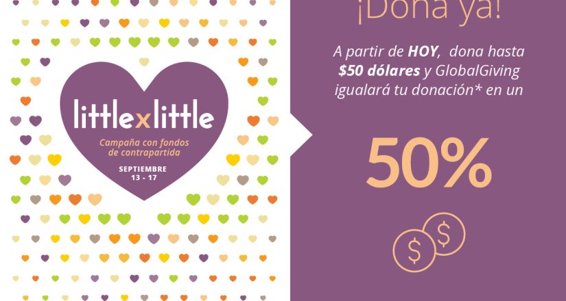 Pasitos A.C. y Globalgiving te invitan a sumarte a la campaña #LittlebyLittle