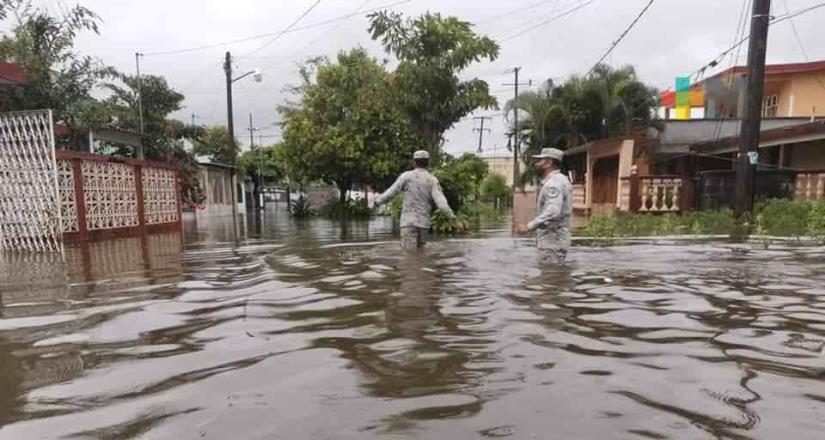 Activan Plan GN por fuertes lluvias en Lerdo de Tejada