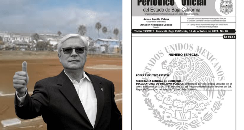 Bonilla inicia proceso de expropiación de terrenos de liga de beisbol Playas de Tijuana