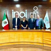Sostiene Montserrat Caballero reunión con titulares del INAI