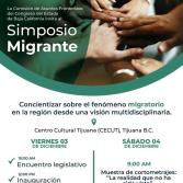 Presenta comisión de asuntos fronterizos y migratorios del Congreso de BC, el Simposio Migrante