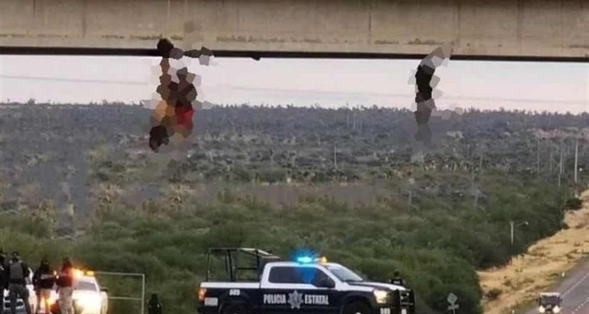 Hallan 10 cuerpos, 9 estaban colgados de un puente en Zacatecas