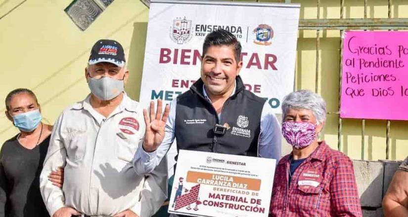 Beneficia Gobierno de Ensenada a familias con apoyos del Programa “Construyendo el Bienestar”