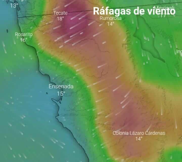 Exhorta Protección Civil a tomar medidas preventivas por presencia de condición Santa Ana en los valles de Ensenada