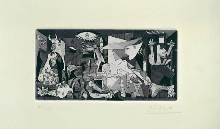 Morton subasta un grabado del Guernica firmado por Picasso
