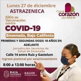 Continua vacunación contra Covid-19 hoy lunes en BC