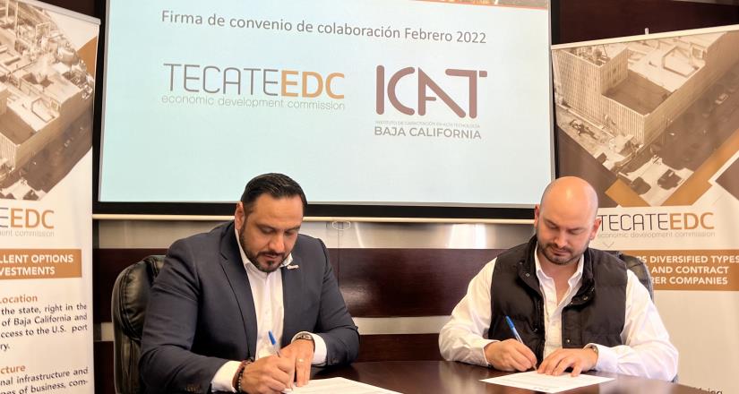 Firman convenio COPRETEC y ICAT BC para la formación y capacitación de empresas de Tecate